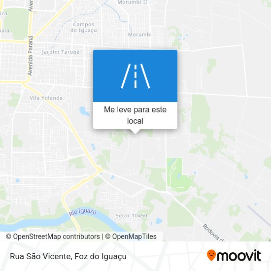 Rua São Vicente mapa