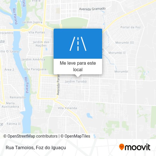 Rua Tamoios mapa