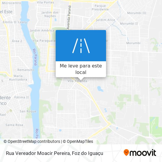 Rua Vereador Moacir Pereira mapa