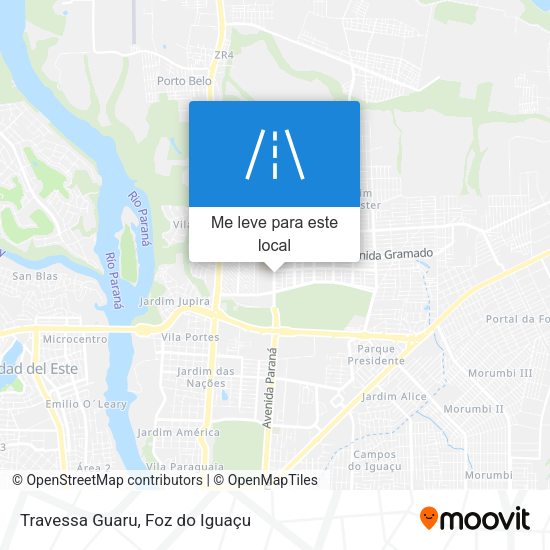 Travessa Guaru mapa