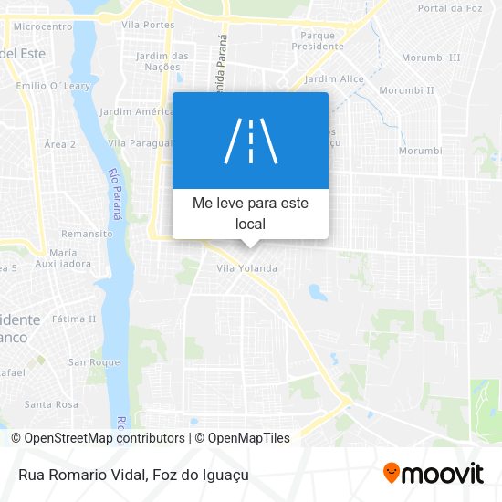 Rua Romario Vidal mapa