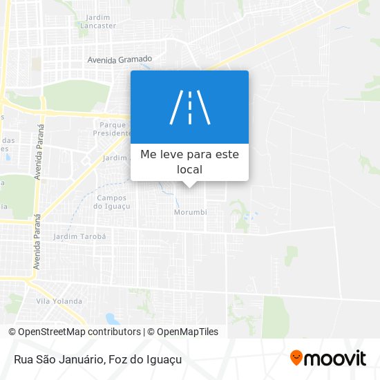 Rua São Januário mapa