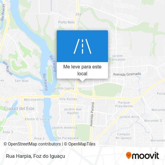 Rua Harpia mapa