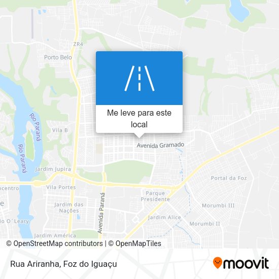 Rua Ariranha mapa