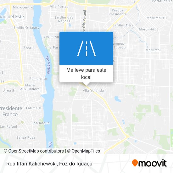 Rua Irlan Kalichewski mapa