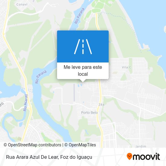 Rua Arara Azul De Lear mapa