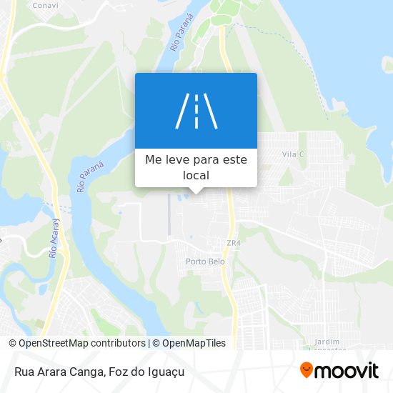 Rua Arara Canga mapa