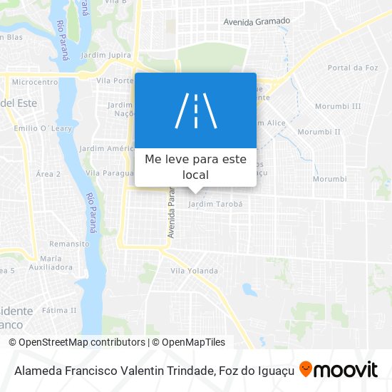 Alameda Francisco Valentin Trindade mapa