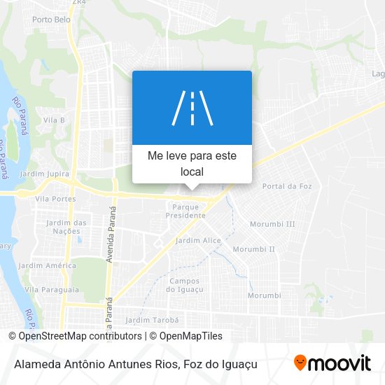 Alameda Antônio Antunes Rios mapa