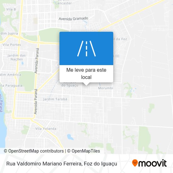 Rua Valdomiro Mariano Ferreira mapa