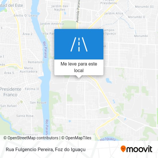 Rua Fulgencio Pereira mapa