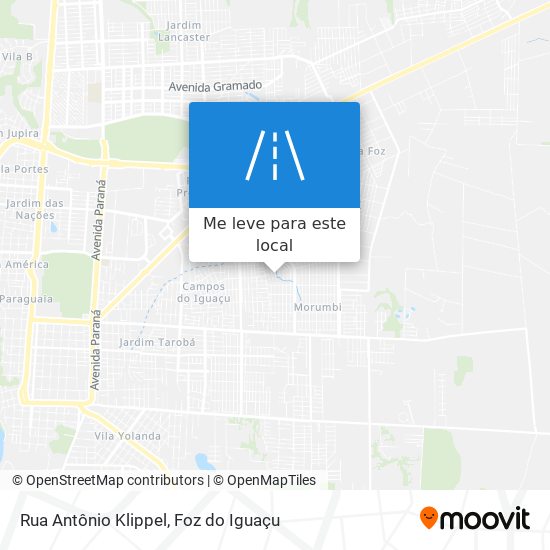 Rua Antônio Klippel mapa