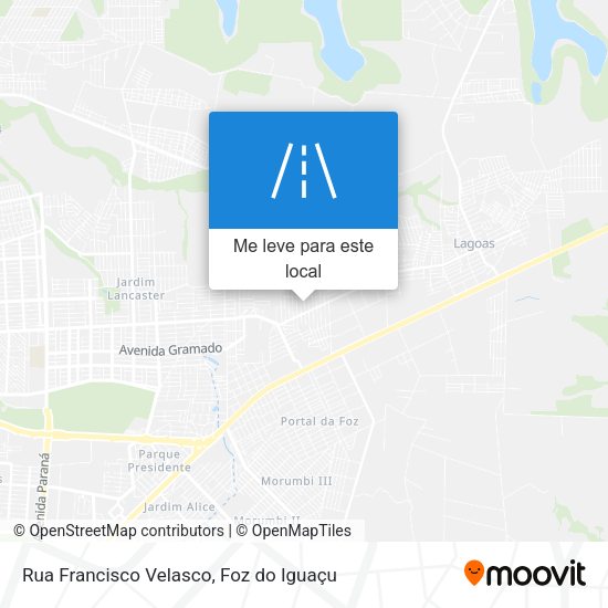 Rua Francisco Velasco mapa
