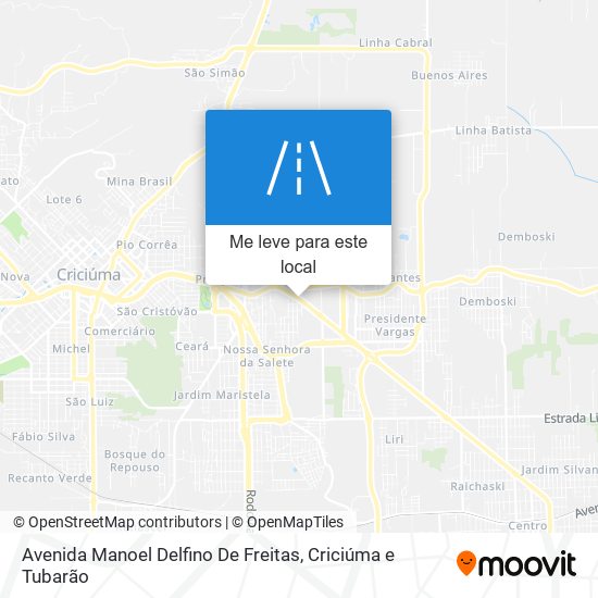 Avenida Manoel Delfino De Freitas mapa