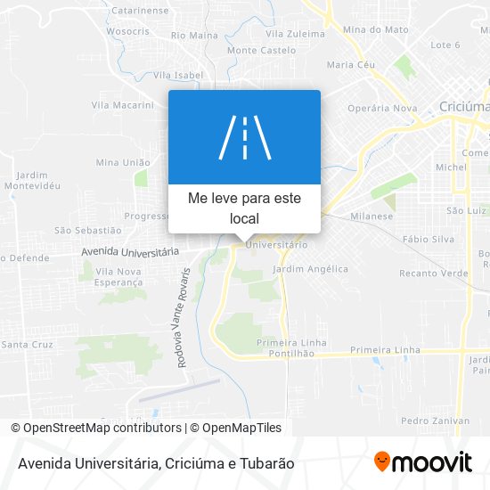 Avenida Universitária mapa