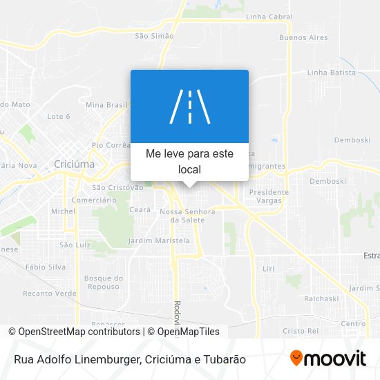 Rua Adolfo Linemburger mapa