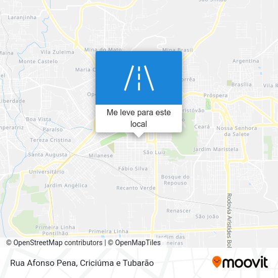Rua Afonso Pena mapa