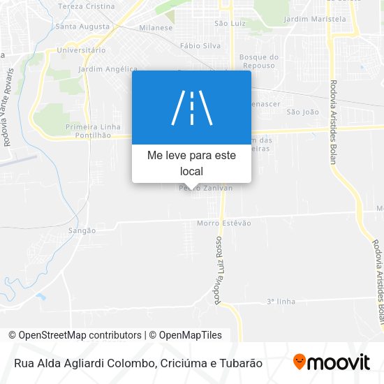 Rua Alda Agliardi Colombo mapa