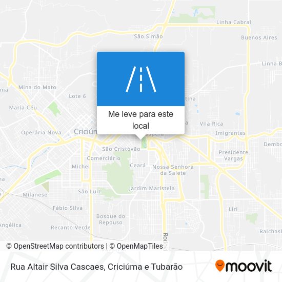 Rua Altair Silva Cascaes mapa