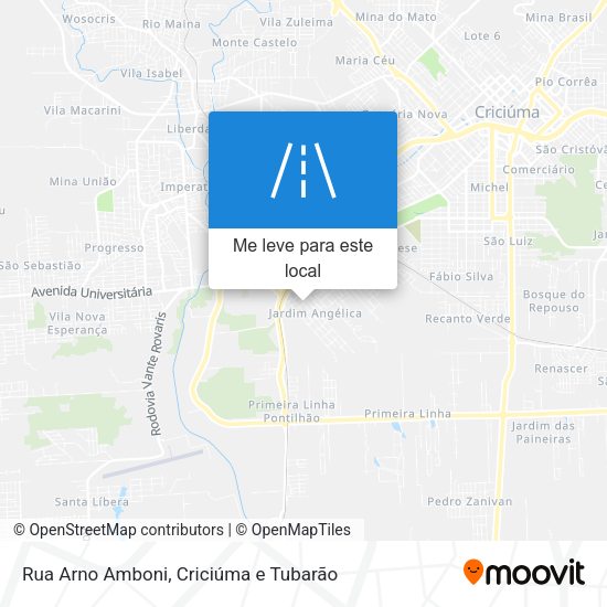 Rua Arno Amboni mapa