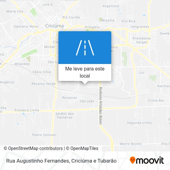 Rua Augustinho Fernandes mapa