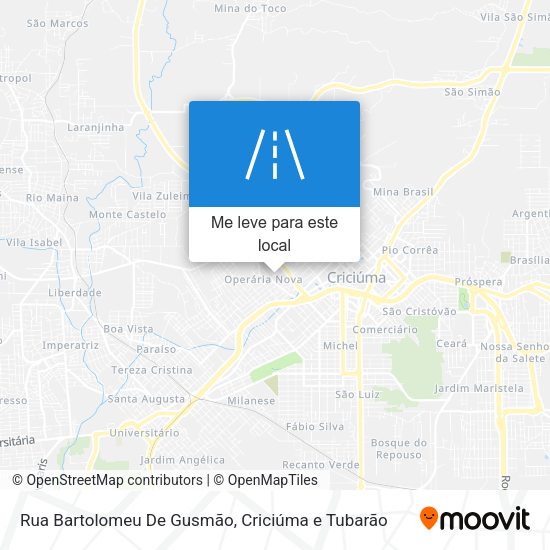 Rua Bartolomeu De Gusmão mapa