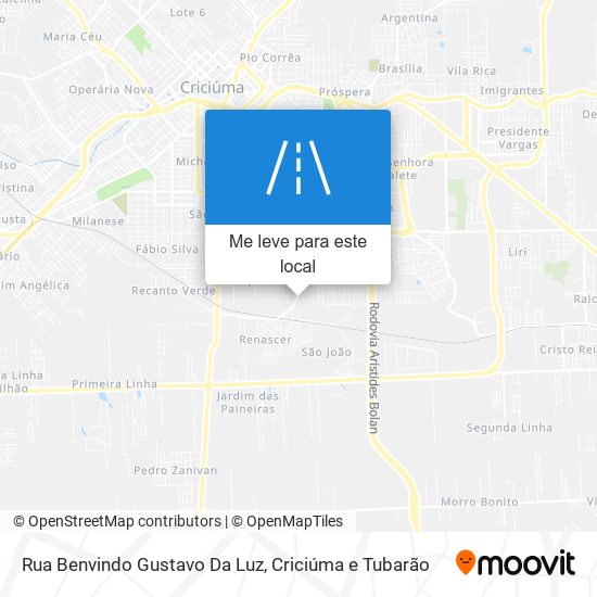 Rua Benvindo Gustavo Da Luz mapa