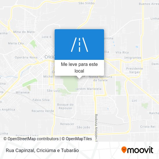 Rua Capinzal mapa
