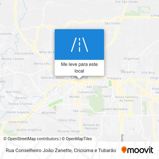 Rua Conselheiro João Zanette mapa