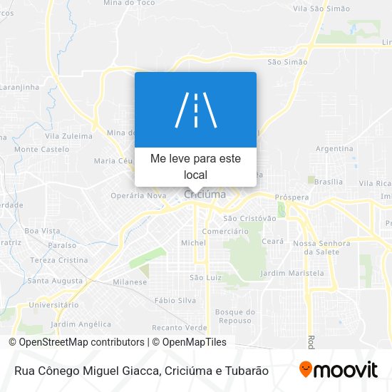 Rua Cônego Miguel Giacca mapa