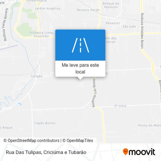 Rua Das Tulipas mapa