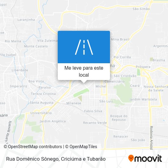 Rua Domênico Sônego mapa