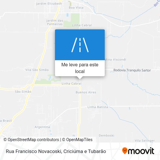 Rua Francisco Novacoski mapa