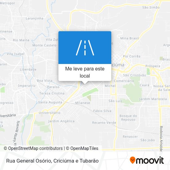 Rua General Osório mapa