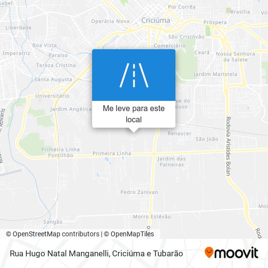 Rua Hugo Natal Manganelli mapa