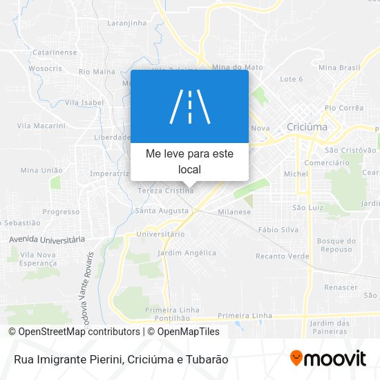 Rua Imigrante Pierini mapa
