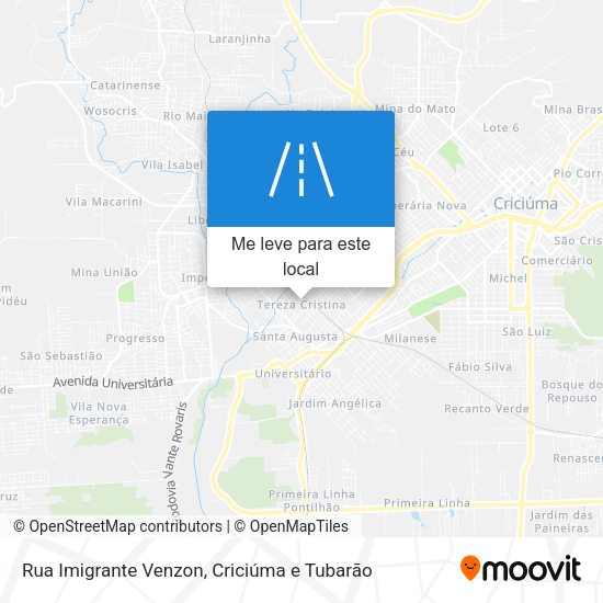 Rua Imigrante Venzon mapa