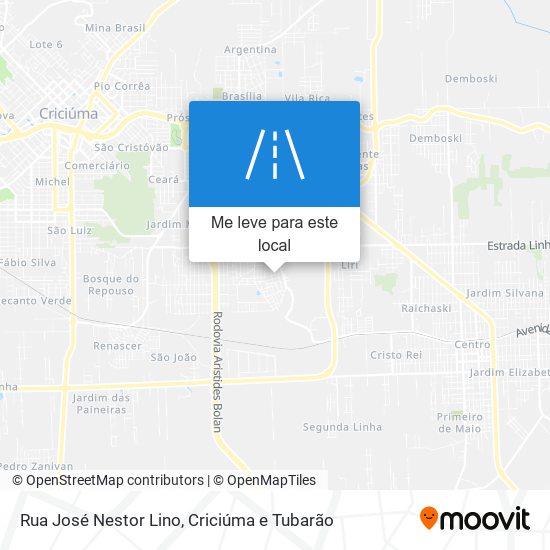 Rua José Nestor Lino mapa