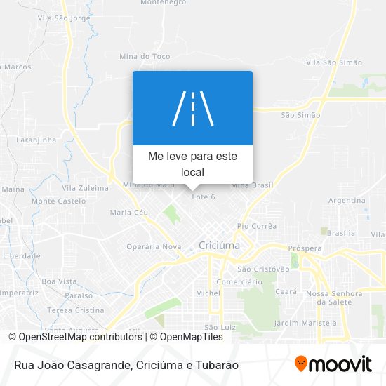 Rua João Casagrande mapa