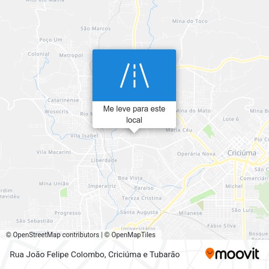 Rua João Felipe Colombo mapa