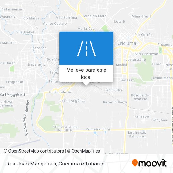 Rua João Manganelli mapa