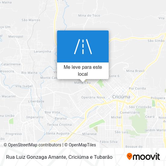 Rua Luiz Gonzaga Amante mapa