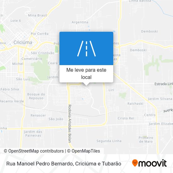 Rua Manoel Pedro Bernardo mapa