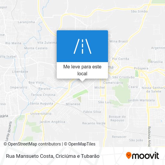 Rua Mansueto Costa mapa