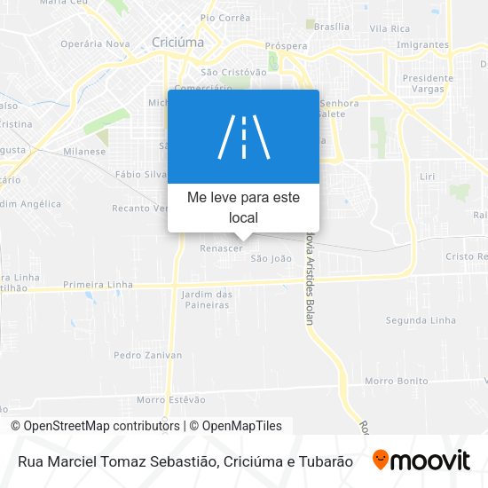 Rua Marciel Tomaz Sebastião mapa