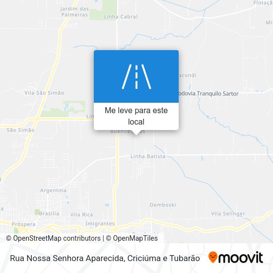 Rua Nossa Senhora Aparecida mapa