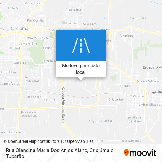 Rua Olandina Maria Dos Anjos Alano mapa
