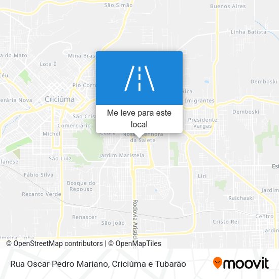 Rua Oscar Pedro Mariano mapa