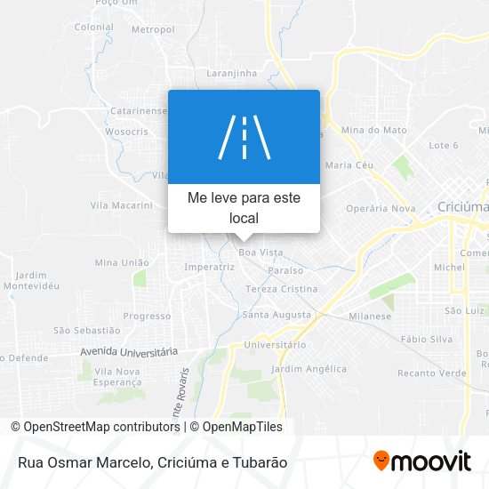 Rua Osmar Marcelo mapa