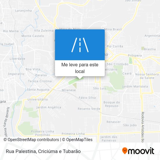 Rua Palestina mapa